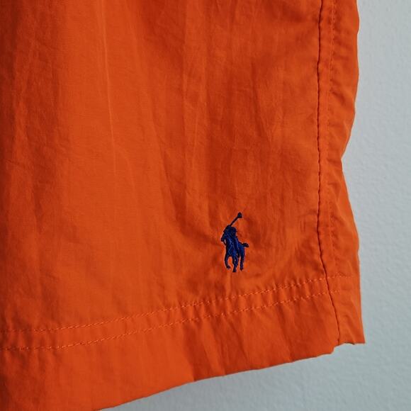 Polo Ralph Lauren Vintage 5" Swim Trunk in Orange and Blue FLAWS | Men's XL - Picture 4 of 15